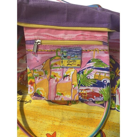 Anne Ormsby Quasby Beach Themed Tote Bag Hawaiian Shirt Novelty Canvas Large - Picture 10 of 12